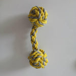 Dog Chew Yellow Rope Cotton Six Knots