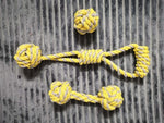 Dog Chew Yellow Rope Cotton Six Knots